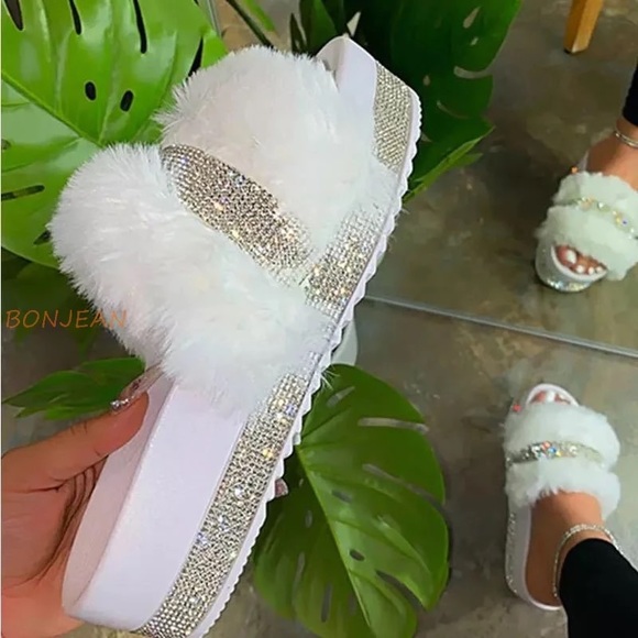 Fur Rhinestone Slippers 😍🔥 - Picture 6 of 6